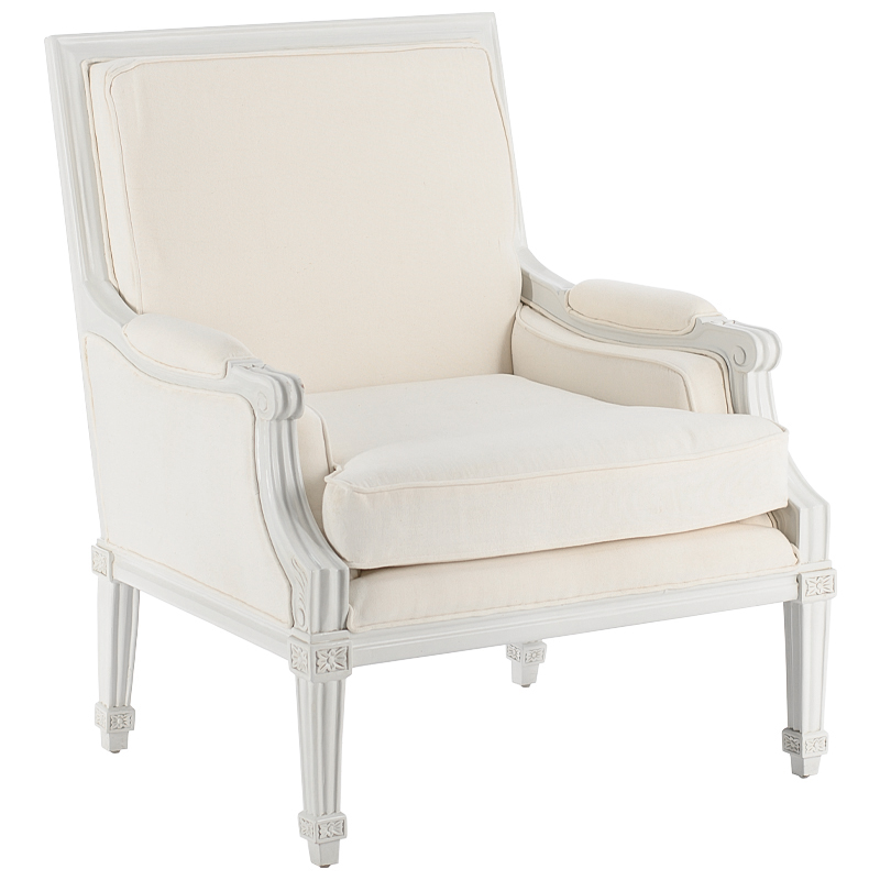 Кресло French Provence Armchair Ferrand ivory Белый ivory ( слоновая кость ) в Уфе | Loft Concept 