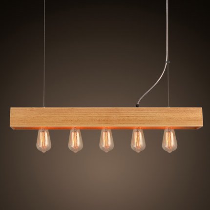 Люстра Loft Wooden Lighting Line Pendant Белый дуб в Уфе | Loft Concept 