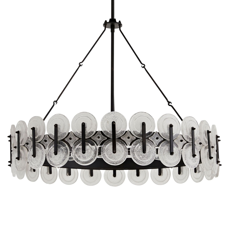 Люстра Arteriors RONDELLE CHANDELIER Черный Прозрачный в Уфе | Loft Concept 