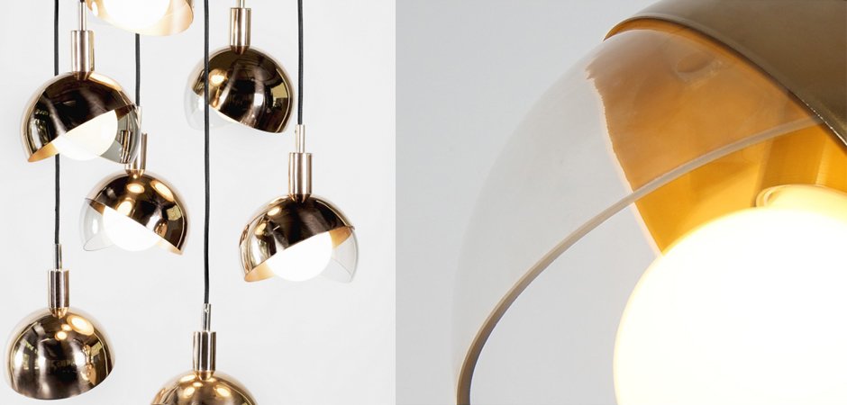 Подвесной светильник Half Closed Balls Подвесной светильник Half Closed Balls - Loft-Concept в Уфе