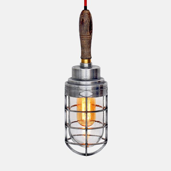 Ручной светильник Steampunk Cage Glass Edison Hanging Lamp  в Уфе | Loft Concept 