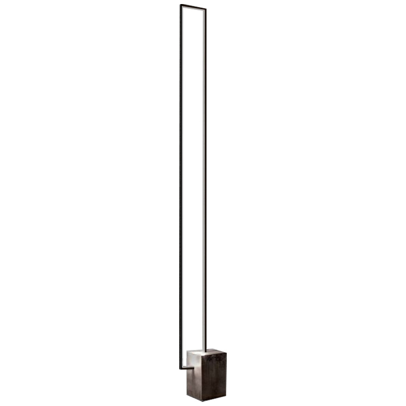 Торшер Лофт Светодиодный Rectangular Vertical LED Floor Lamp Черный Серый бетон в Уфе | Loft Concept 