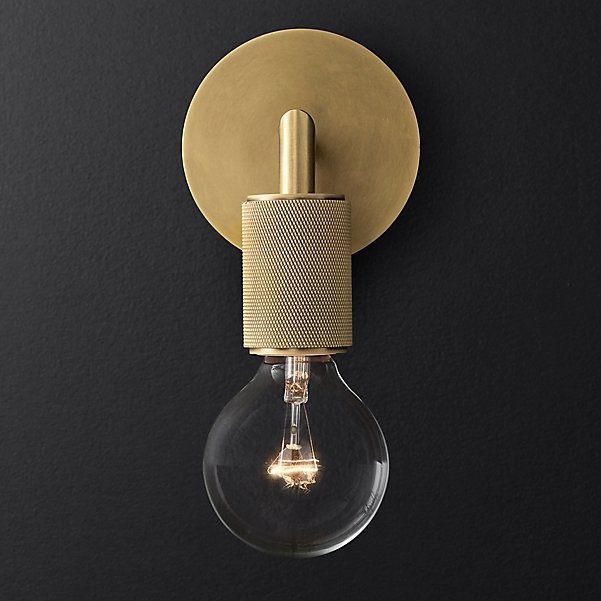 Бра RH Utilitaire Single Sconce Brass Латунь в Уфе | Loft Concept 