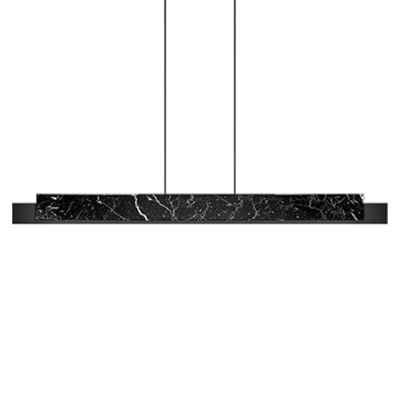 Люстра Leonce Marble Linear Chandelier Черный Черный Мрамор Nero в Уфе | Loft Concept 