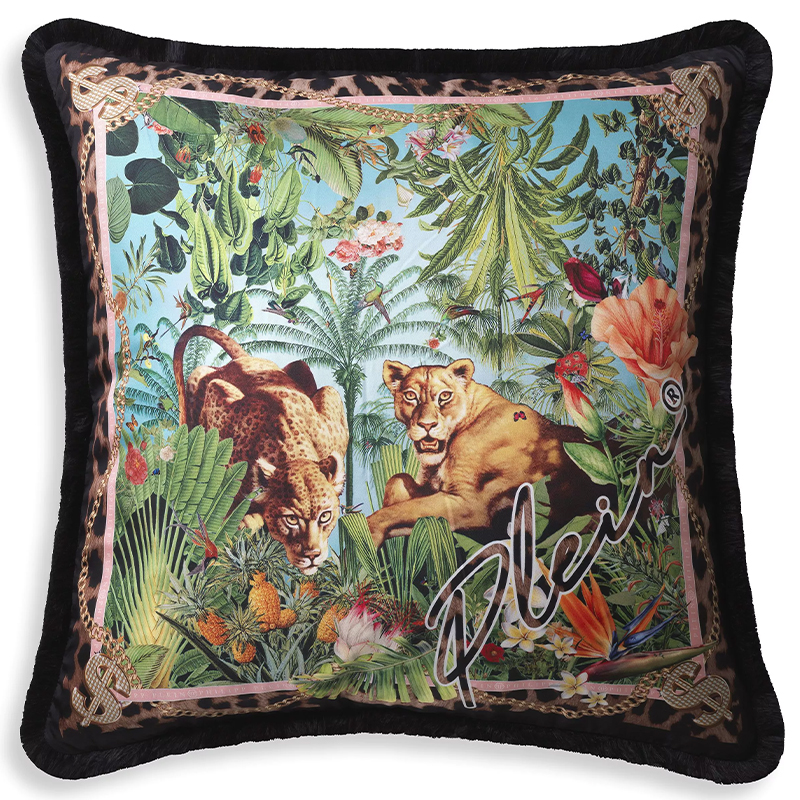 Подушка Philipp Plein Cushion Silk Exotic 70 x 70 Мульти в Уфе | Loft Concept 