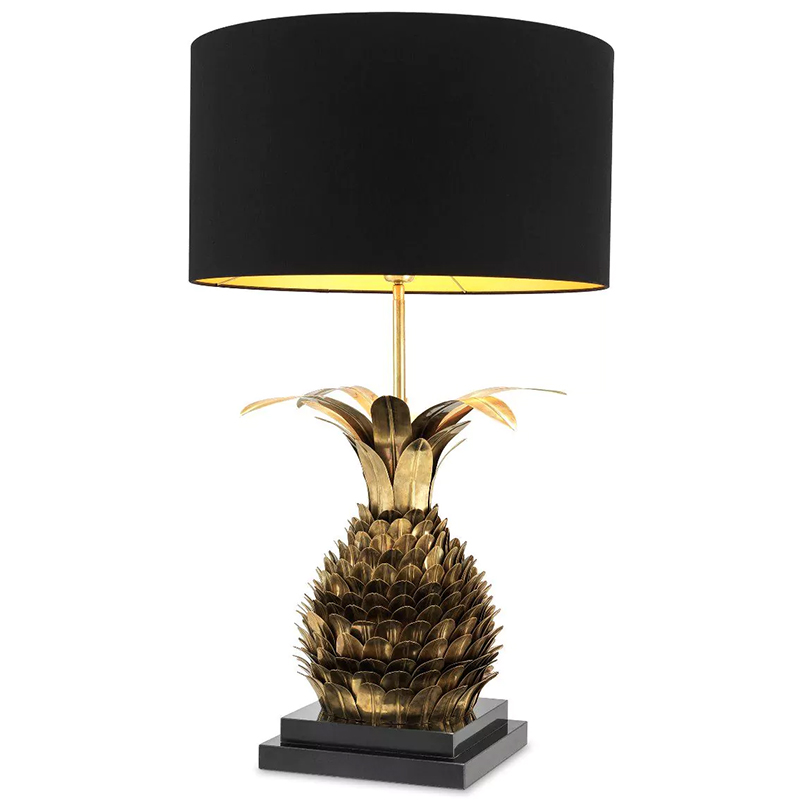 Настольная лампа Eichholtz Table Lamp Ananas Черный Латунь Винтажная латунь в Уфе | Loft Concept 