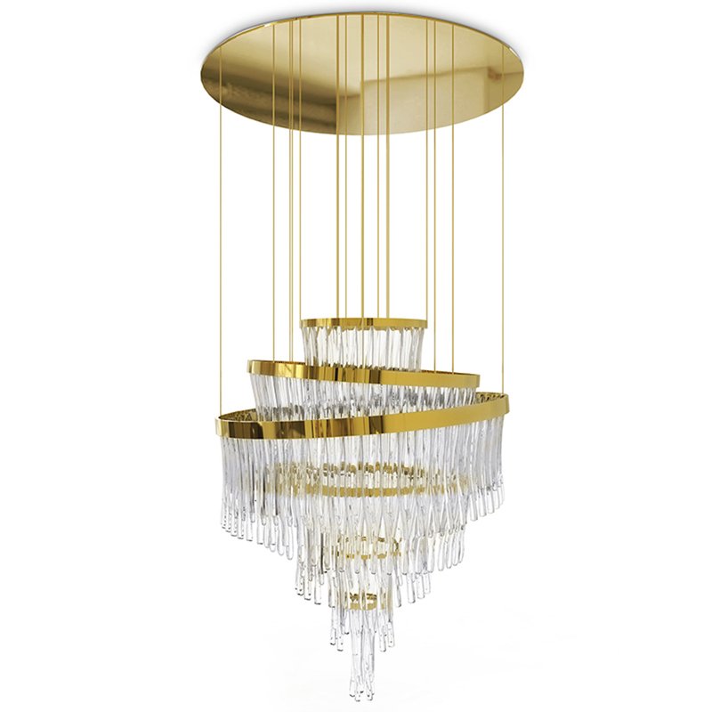 Люстра Luxxu Babel Chandelier Глянцевое золото Прозрачное Стекло в Уфе | Loft Concept 