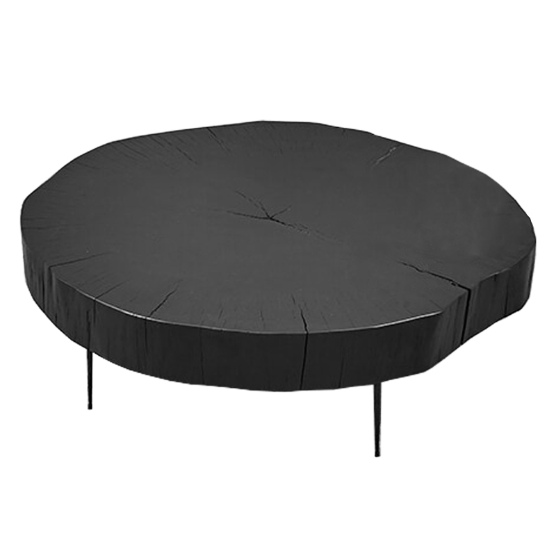 Кофейный стол Saw Cut Black Wood Coffee Table Черный в Уфе | Loft Concept 