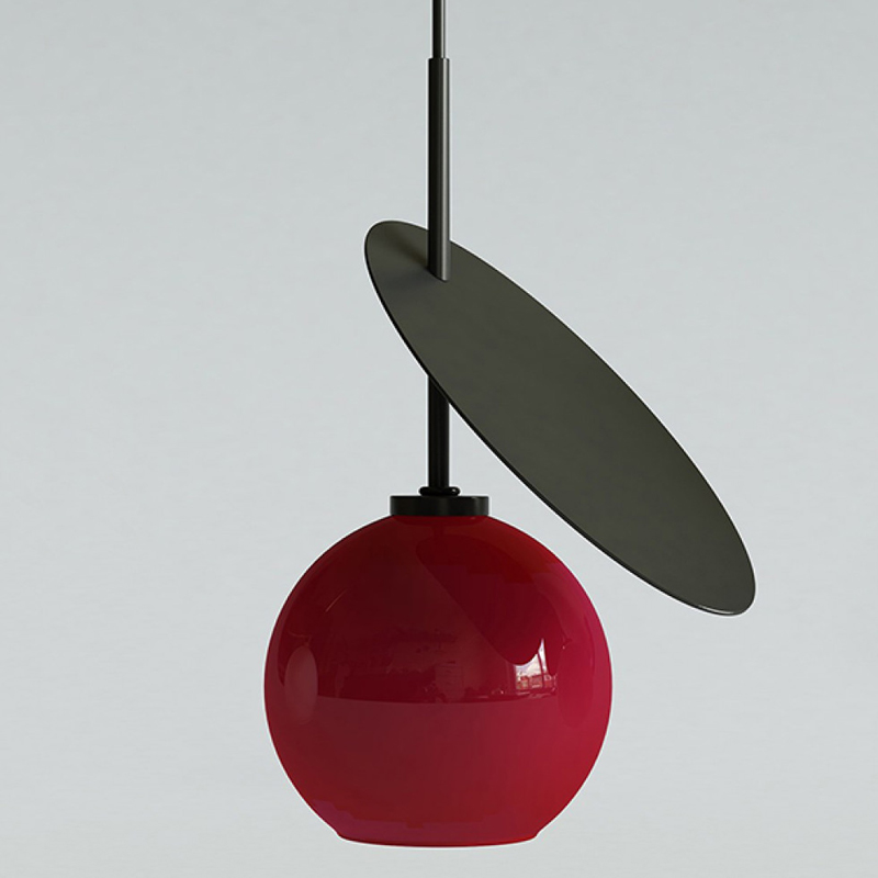 Подвесной светильник Cherry Pendant One Red Черный Красный в Уфе | Loft Concept 