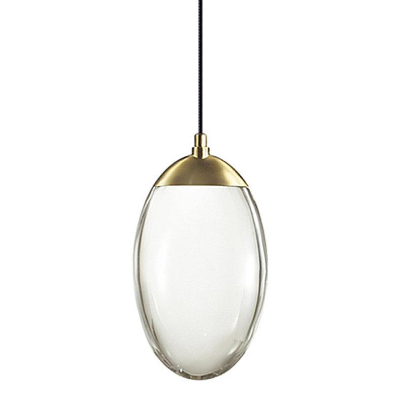 Подвесной светильник с плафоном в форме капли Crystal Transparent Drop Прозрачное Стекло Бронза в Уфе | Loft Concept 
