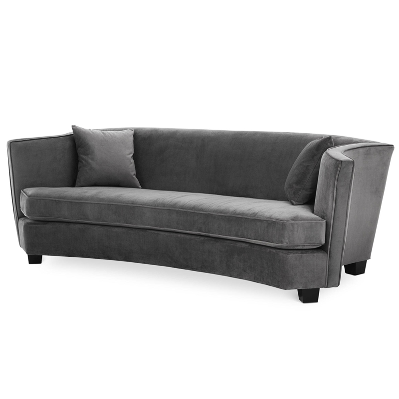 Диван Eichholtz Sofa Jiulietta Grey 3 Серый Черный в Уфе | Loft Concept 