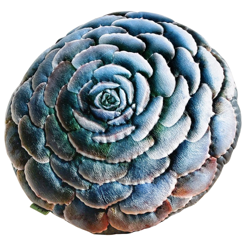 Декоративная подушка Botanical Cushion Succulentus Зеленый Зеленый шалфей Бирюзовый в Уфе | Loft Concept 