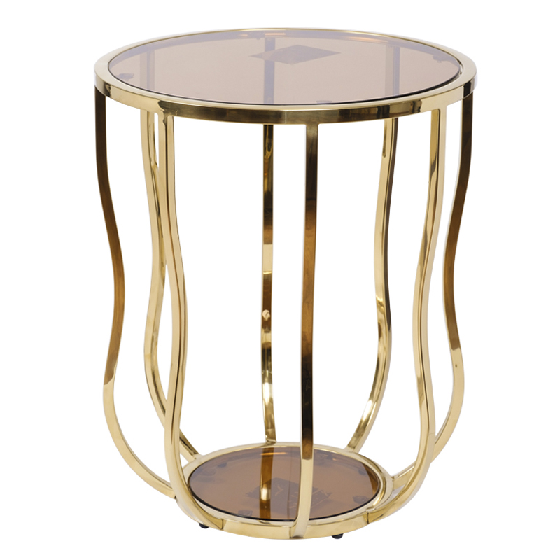 Приставной стол Fedric Side Table gold Глянцевое золото в Уфе | Loft Concept 