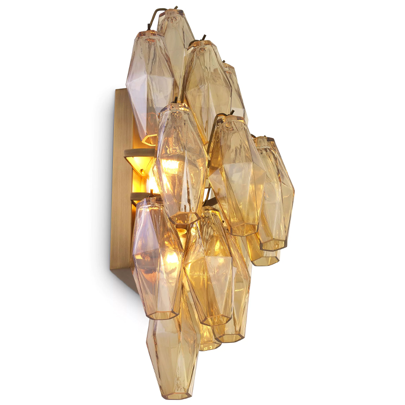 Бра Eichholtz Wall Lamp Benini Amber Латунь Янтарный в Уфе | Loft Concept 