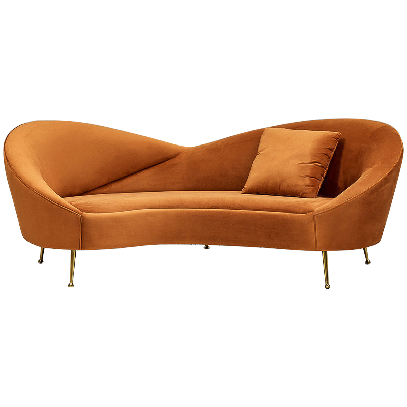 Диван Prudence Orange Sofa Оранжевый Золотой в Уфе | Loft Concept 