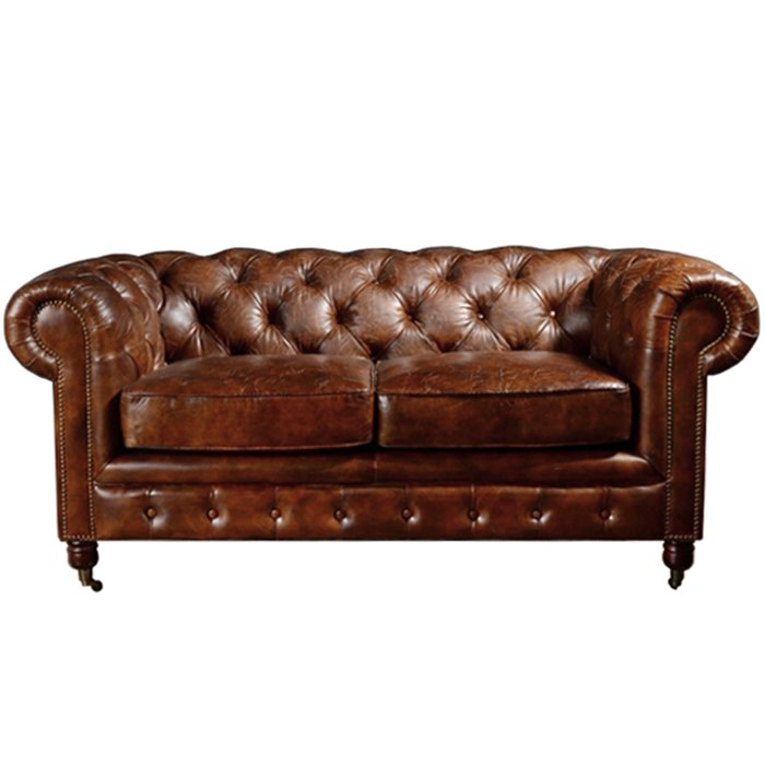 Диван Chesterfield Rebel Sofa Leather Brown 170 Коричневый в Уфе | Loft Concept 