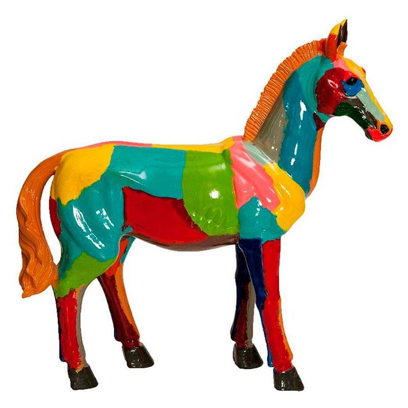 Фигурка керамика лошадь разноцветная Colored Horse Мульти в Уфе | Loft Concept 