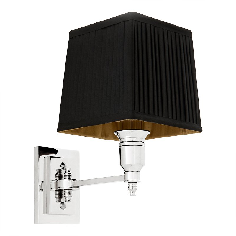 Бра Wall Lamp Lexington Single Nickel+Black Никель Черный в Уфе | Loft Concept 