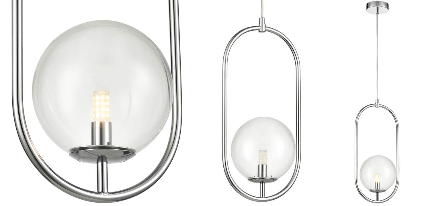 Подвесной светильник B.LUX C Ball oval chrome - фото