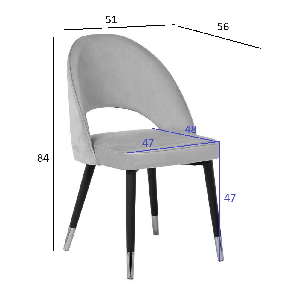 Стул велюровый серо-бежевый Schelde Gray Beige в Уфе