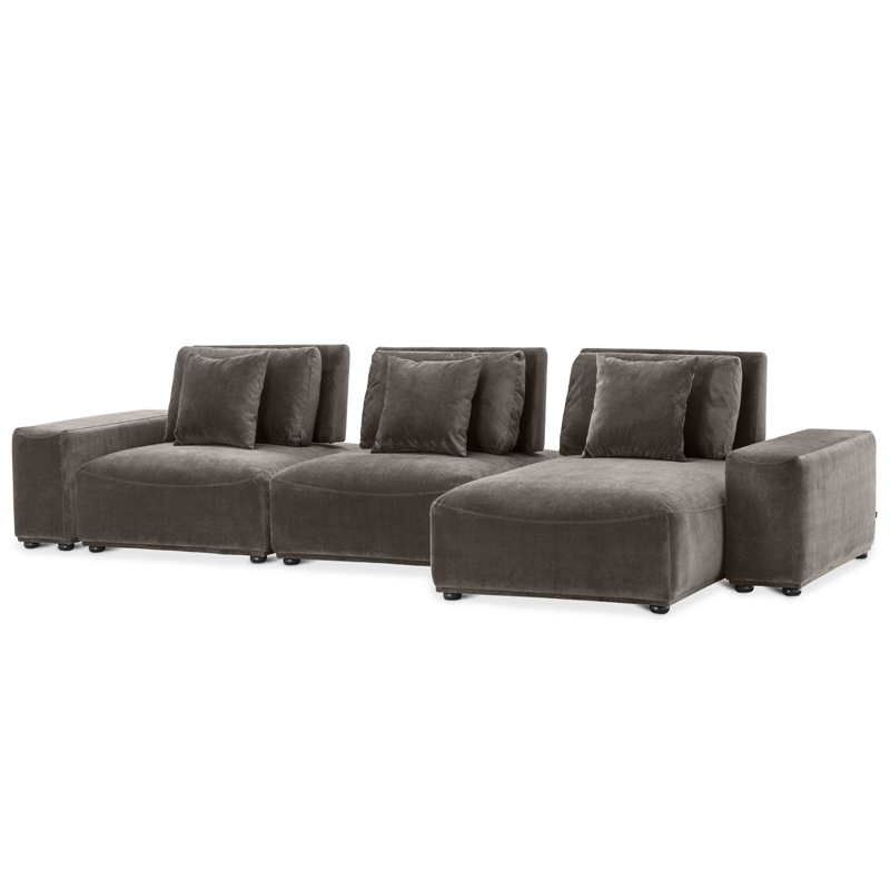 Диван Eichholtz Sofa Mondial Lounge grey Серый Черный в Уфе | Loft Concept 