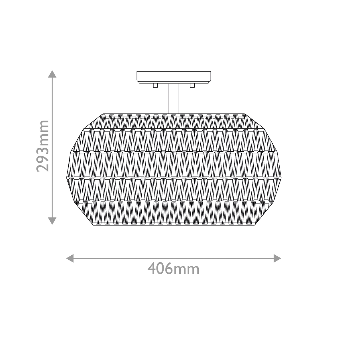 Потолочный светильник с плафоном из плетеного джута и черным каркасом Quoizel в Уфе