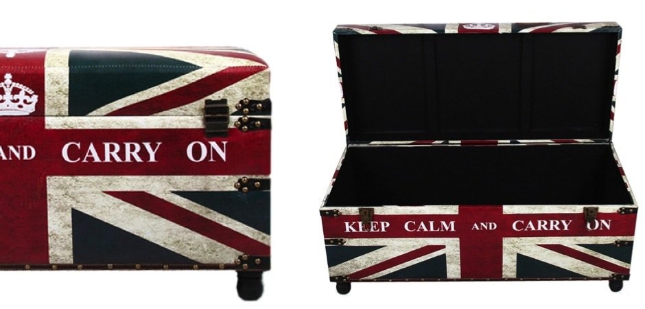 Сундук Union Jack Leather "Keep calm and..." - Loft-Concept в Уфе