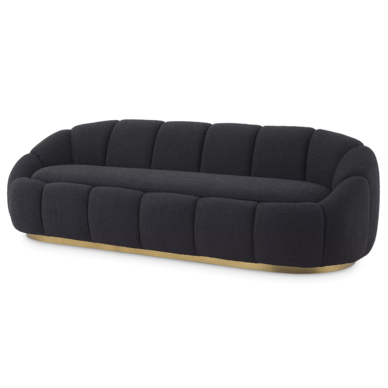 Диван Eichholtz Sofa Inger Black Черный Латунь в Уфе | Loft Concept 