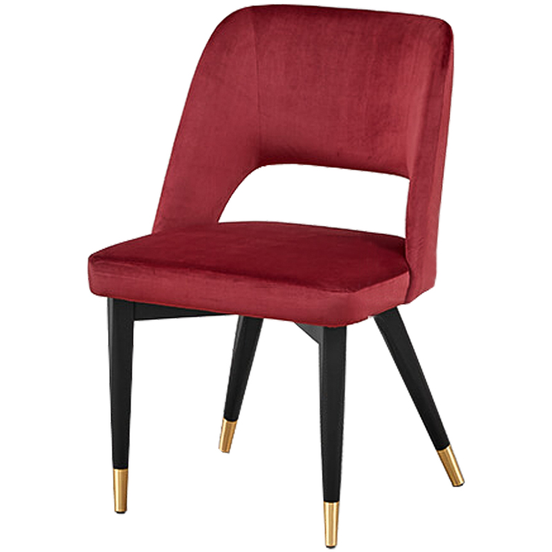 Стул Neasan Stool crimson Черный Малиновый (Crimson) Латунь в Уфе | Loft Concept 