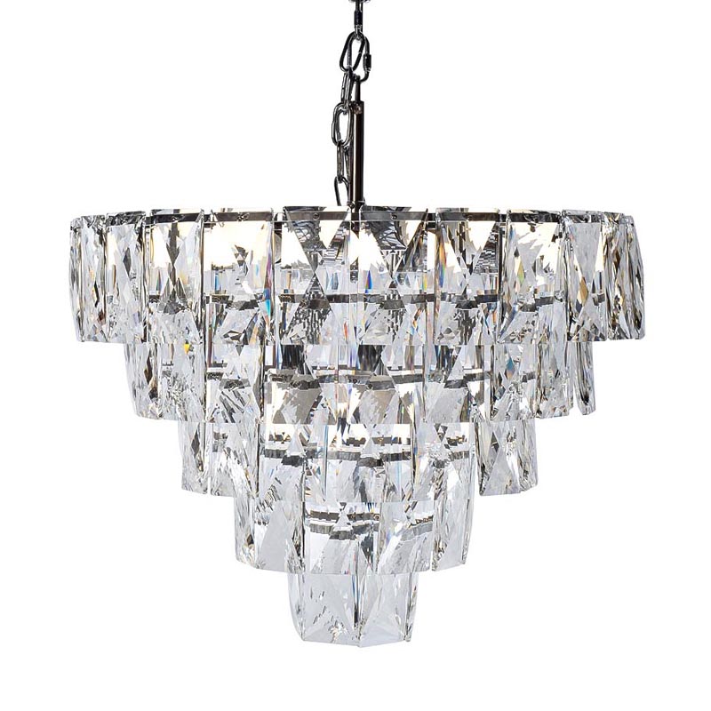 Люстра Tiers Crystal Light Chandelier 16 D60 Серебряный в Уфе | Loft Concept 