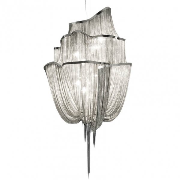 Люстра Terzani Atlantis Chandelier NICKEL Хром в Уфе | Loft Concept 