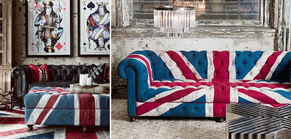 William Sofa Union Jack Velvet Andrew Martin - фото №2