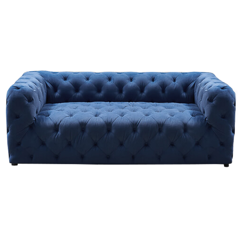 Диван Soho tufted blue velor Синий в Уфе | Loft Concept 