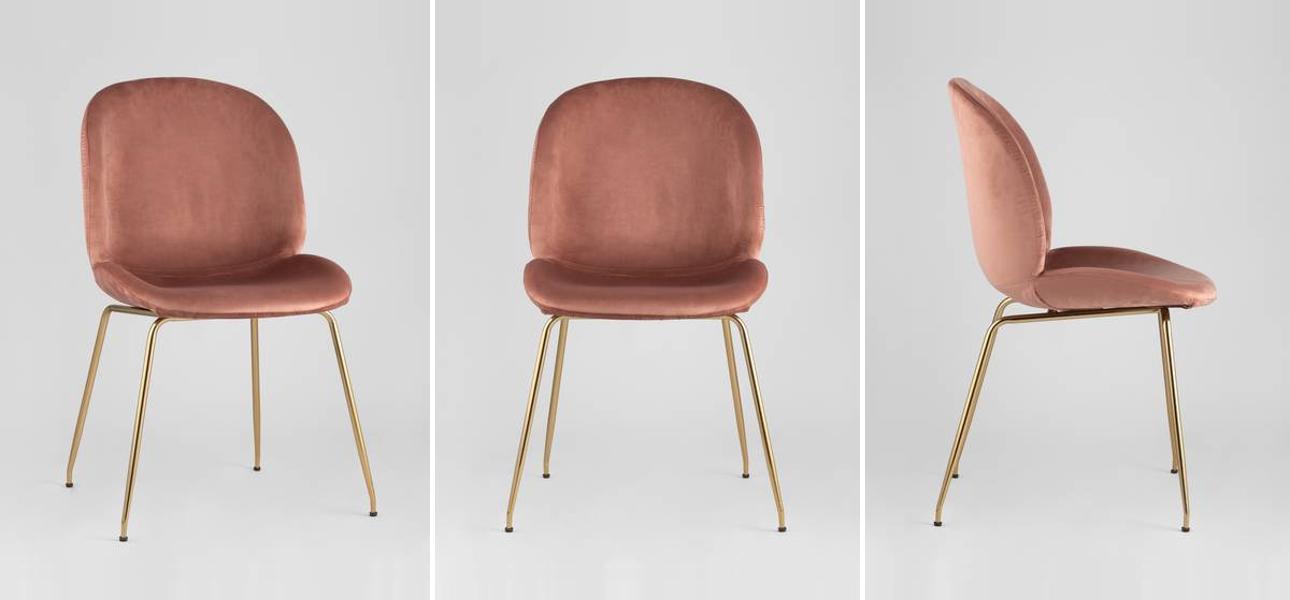 Стул Пыльно-Розовый Велюр Vendramin Chair - фото