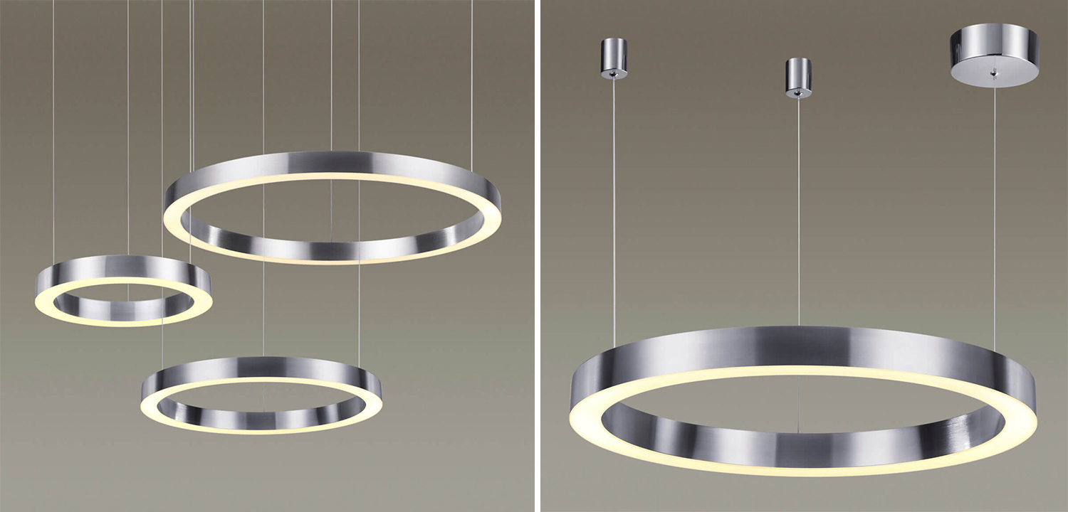 Подвесной светильник Nickel Ribbon Ring 60 - фото №1