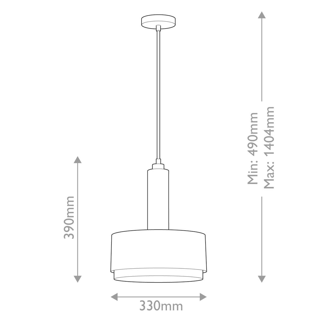 Подвесной светильник цилиндрический с белым плафоном Hinkley в Уфе