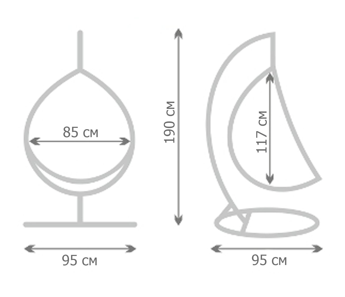 Кресло Swing chair outdoor Coffee Egg в Уфе