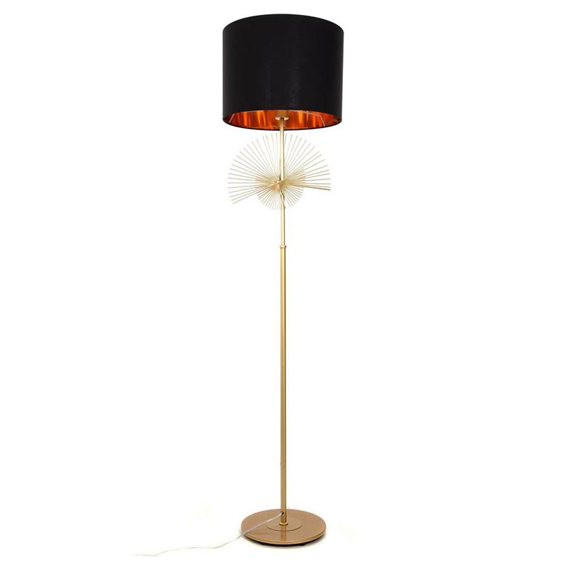 Торшер Genoveva Floor lamp black Черный Золотой в Уфе | Loft Concept 