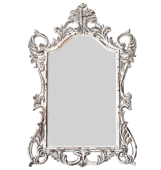 Зеркало Baroque ornament mirror Белый винтажная патина   в Уфе | Loft Concept 