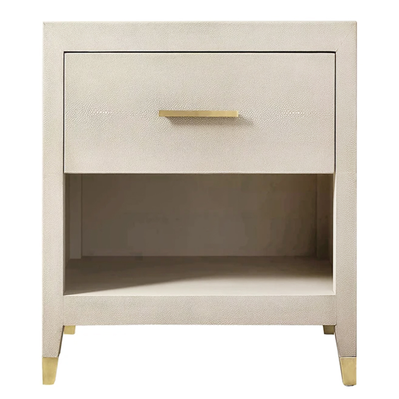 Charles Stingray Ivory Bedside table Тумбочка скат Золотой ivory ( слоновая кость ) в Уфе | Loft Concept 