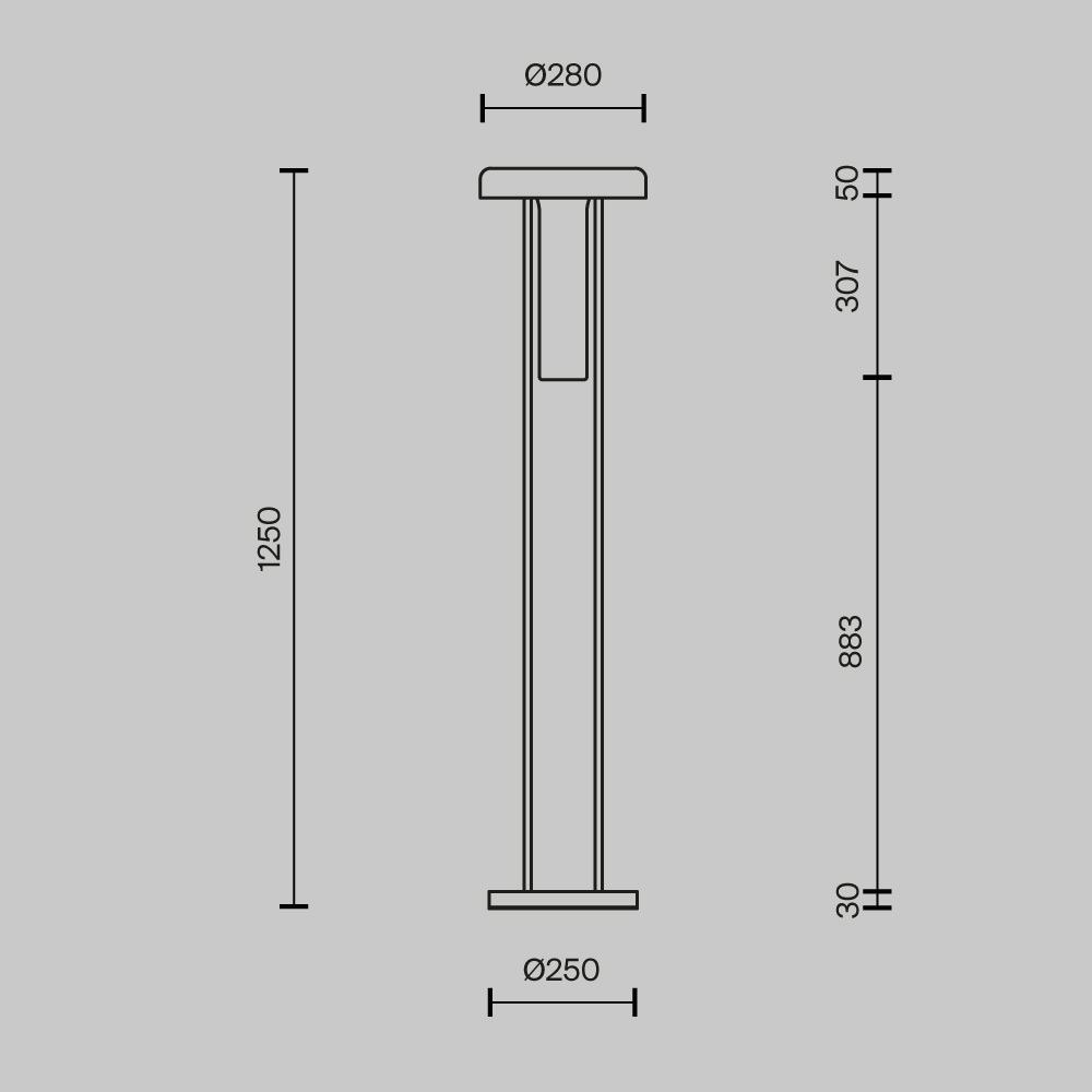 Напольный торшер светодионый Ikebana Black 3000К 24Вт в Уфе