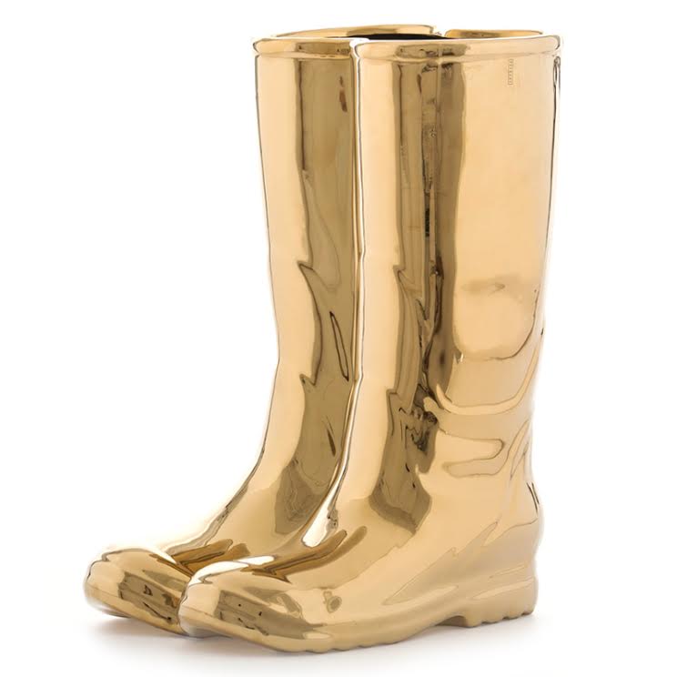 Подставка для зонтов и тростей Seletti Rainboots Gold Глянцевое золото в Уфе | Loft Concept 