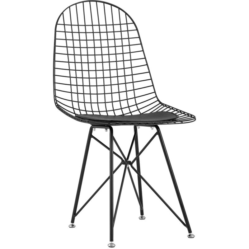 Стул Bertoia S Chair Черный Матовый Металл Черный в Уфе | Loft Concept 