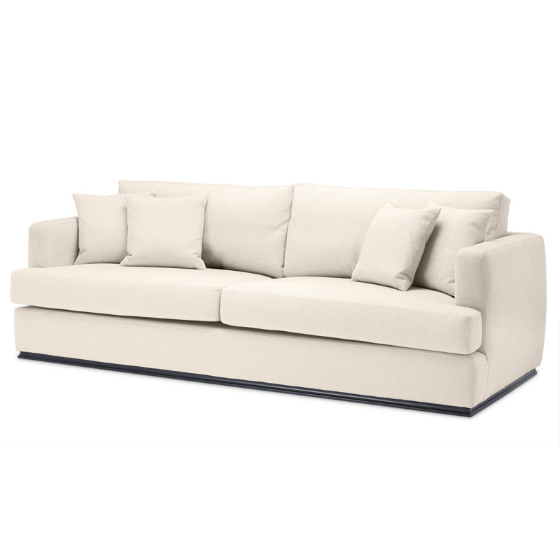 Диван Eichholtz Sofa Hallandale Молочный Черный в Уфе | Loft Concept 