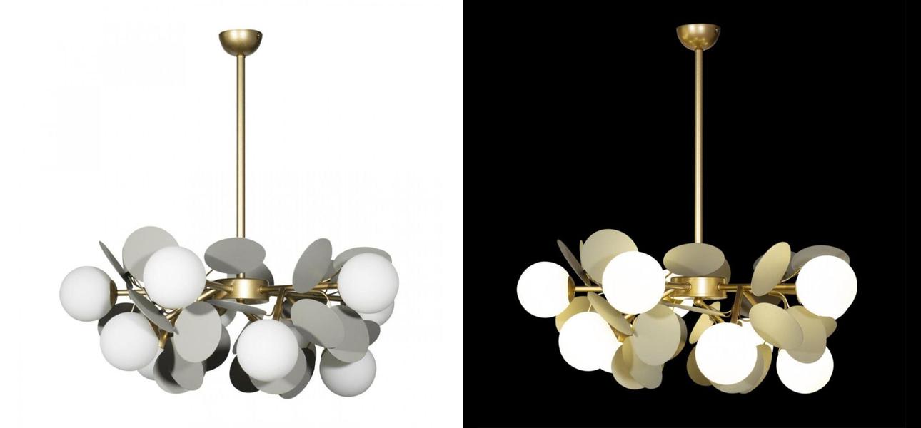 Люстра MATISSE Chandelier Gray 10 ламп - фото