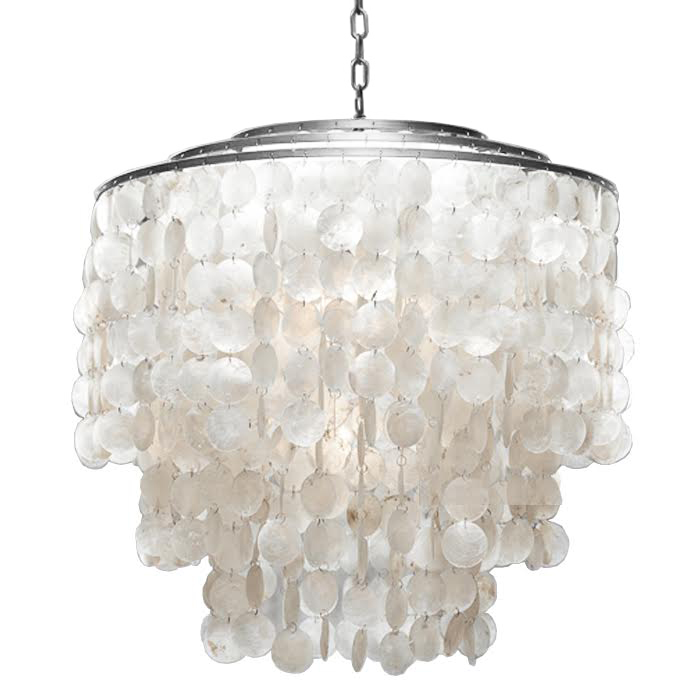 Люстра SHELL Chandelier 65 Серебро Белый Серебряный Люстра SHELL Chandelier 65 Серебро Белый Серебряный в Уфе | Loft Concept