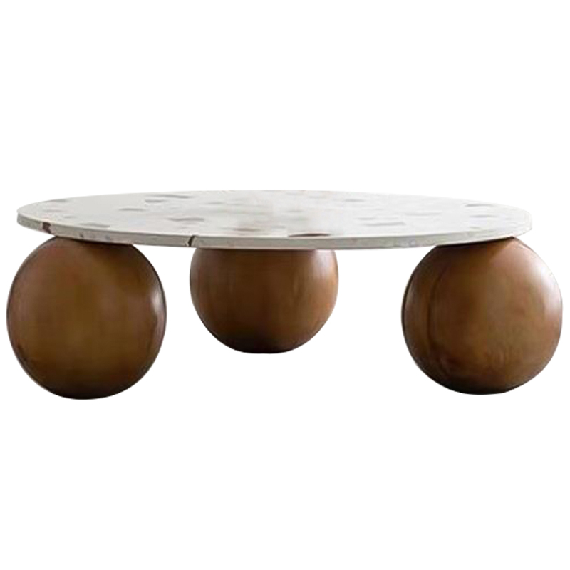 Кофейный стол Oliver Wooden Forms Coffee Table Коричневый Белый в Уфе | Loft Concept 