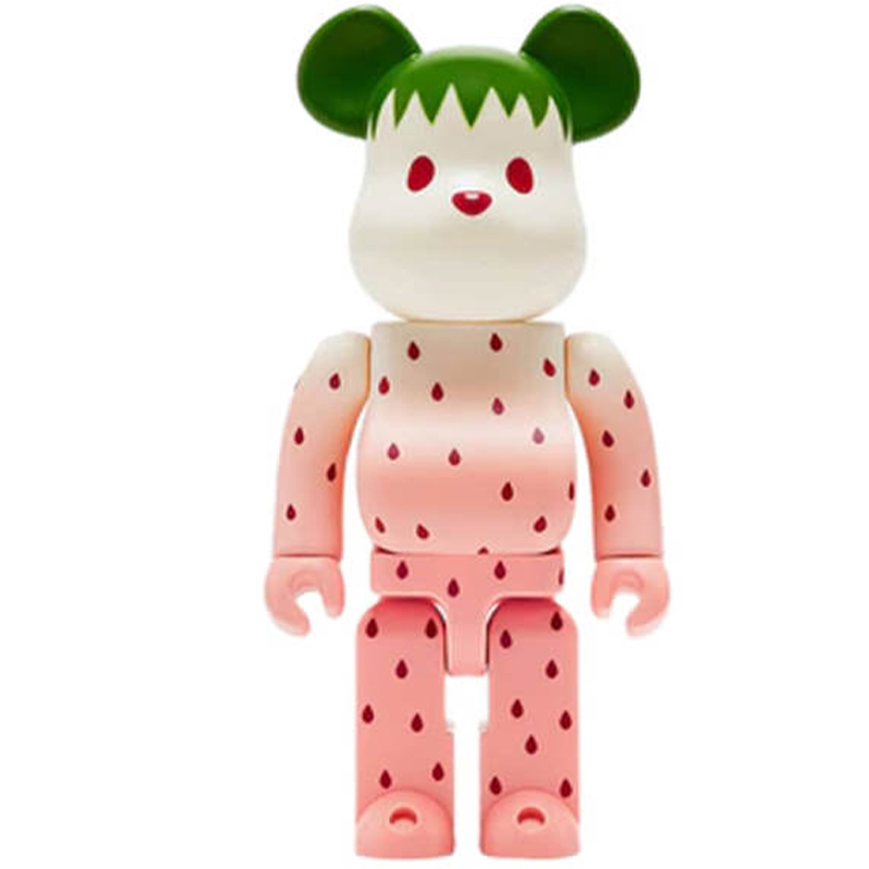 Статуэтка Bearbrick Strawberry Белый Розовый Зеленый в Уфе | Loft Concept 