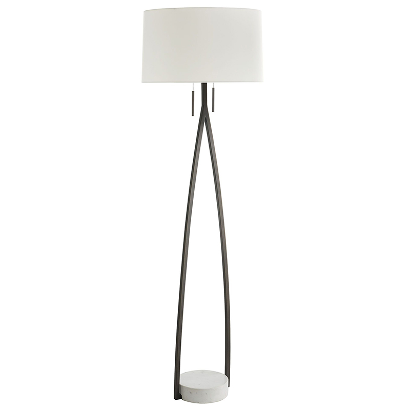 Торшер Arteriors KENNA FLOOR LAMP Черный Белый в Уфе | Loft Concept 