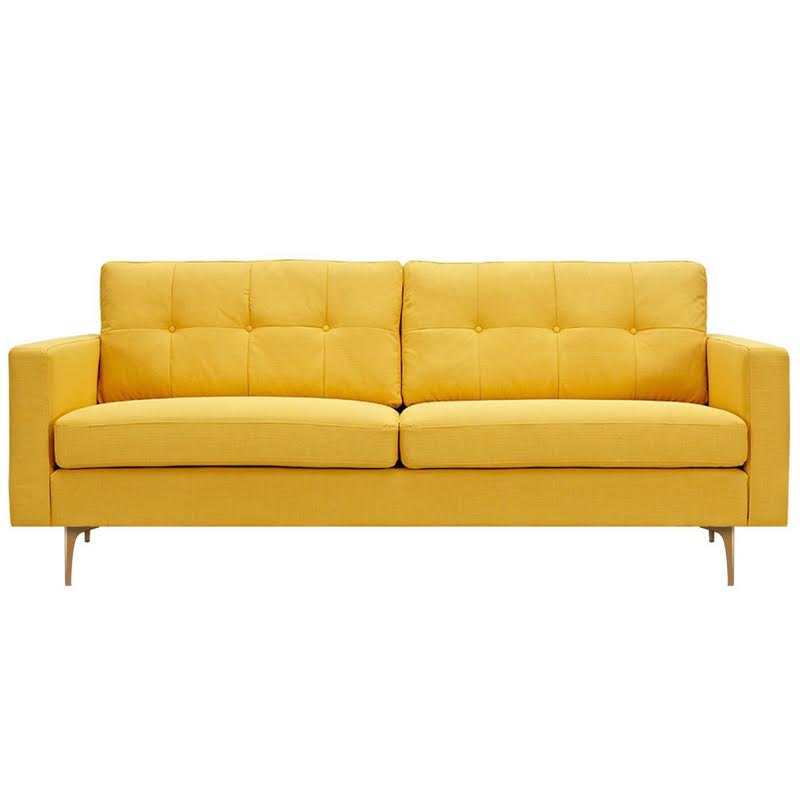 Диван Papaya Yellow Greta Sofa Диван желтая шерсть Желтый в Уфе | Loft Concept 